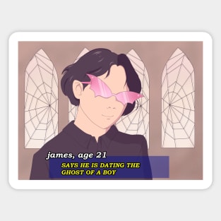 90's talk show goth kid Sticker